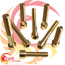1/4" UNC Brass Socket Cap Head Screws - Imperial Allen Hex Bolts Unified Coarse