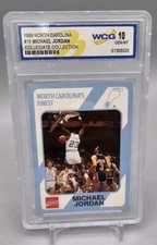 Michael Jordan 1989 North Carolina #15 Collegiate C WCG Gem MINT 10 Rookie RC
