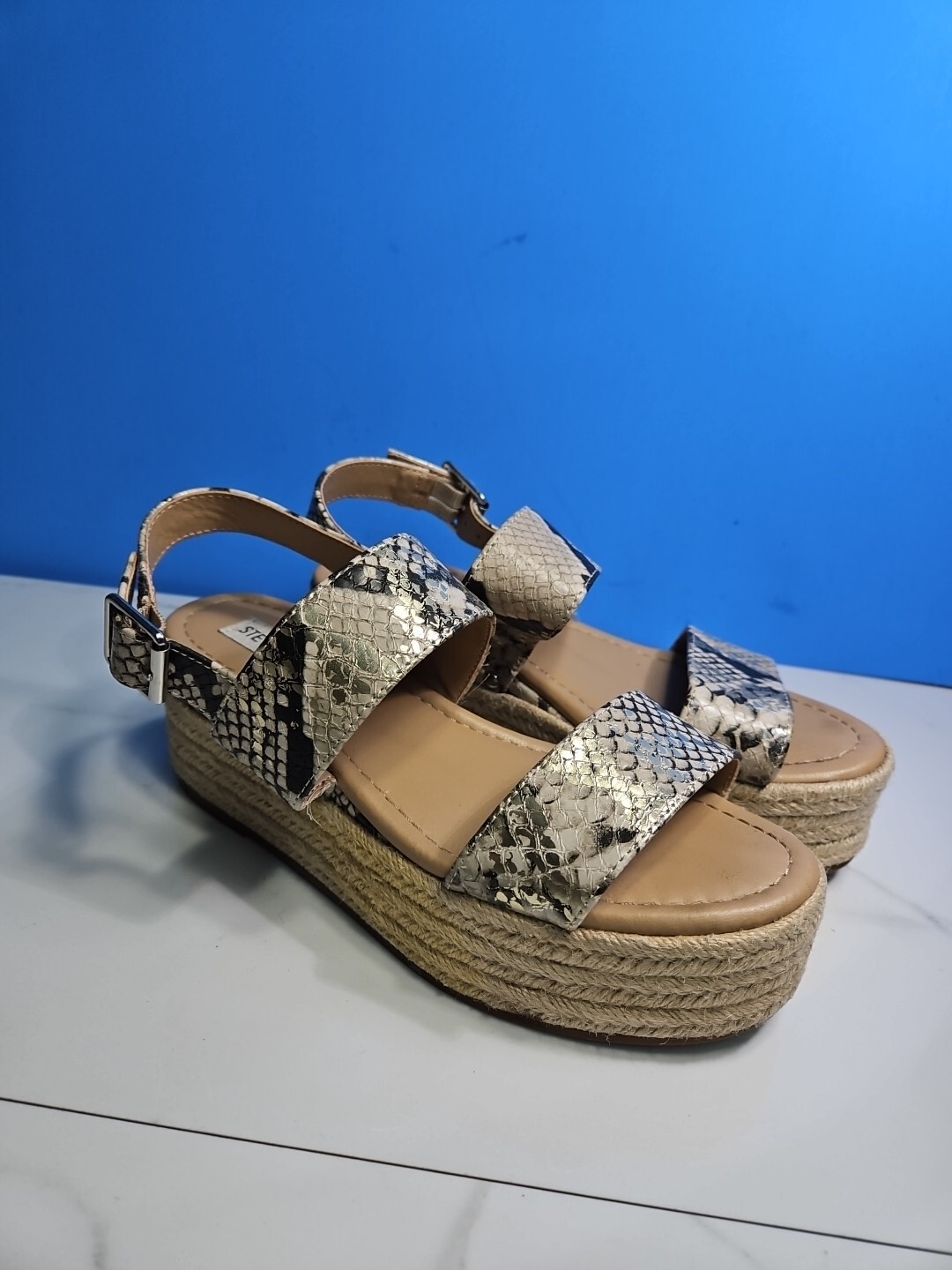 Steve Madden Python Pattern 2.5" Chunkey Style Pl… - image 4