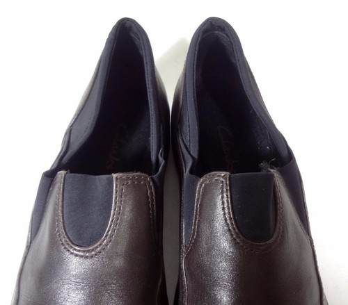 Clarks Moccasins Brown Leather Loafers Womens Shoes 8 M - Picture 5 of 7
