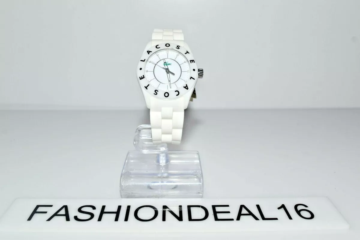 New Lacoste Biarritz Authentic White Silicone Ceramic 2000672