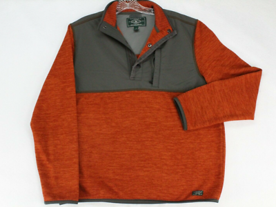 G. H. Bass & Co Men's Medium Orange 1/4 Zip Pullover Long Sleeve