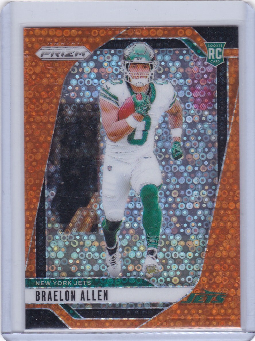Braelon Allen 2024 Panini Prizm RC Rookie Orange Disco Jets #311