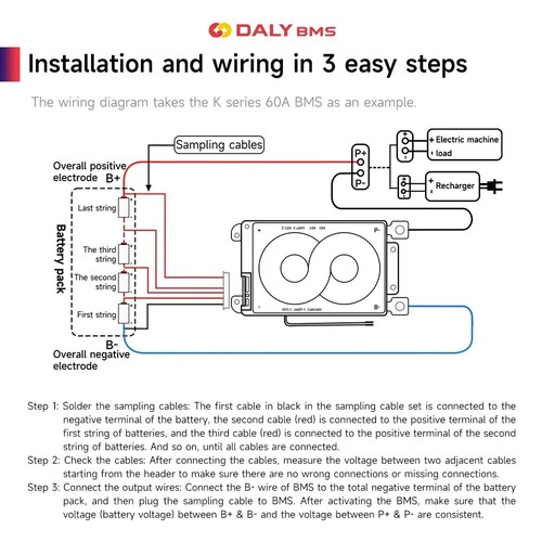 Daly Smart WIFI BMS LiFePo4 4S-20S 12V-72V 40A-500A Li-ion BMS+Wifi BT Module - Bild 9 von 32