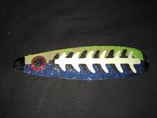 High Percentage Salmon Trolling Spoon With Hyper Vis Tape Not Paint 4 3/4”