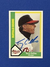 1990 CMC #3 Terry Collins Autograph Signed Auto Card Buffalo Bisons Pirates
