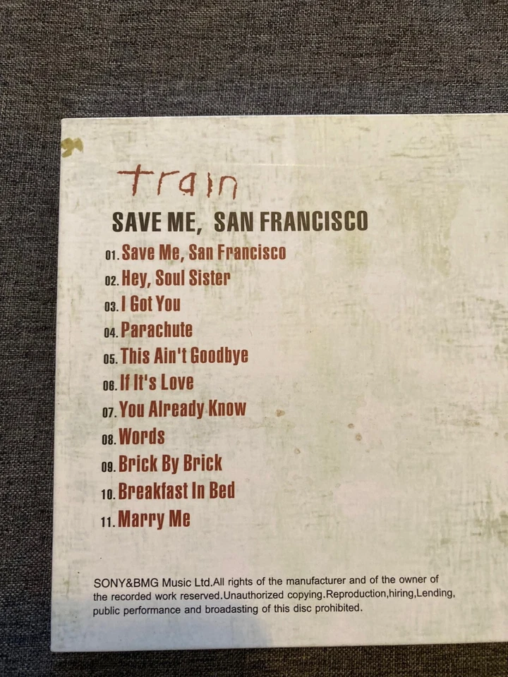 Japan Import CD Album STS + HD - Train : Save me San Francisco Foto 4 de 4