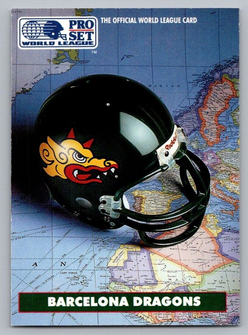 barcelona dragons football helmet Mini | WLAF World Bowl 97 champions The Barcelona Dragons were one of the most enduring franchises in WLAF / NFL Europe history Barcelona Dragons World League Replica