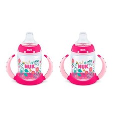 2-pk NUK Learner Bottle Sippy Active Cup, Baby Feeding 5oz, Flowers Superb