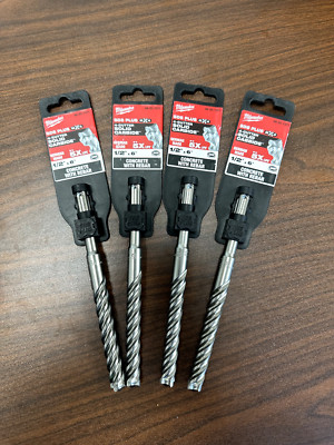 Milwaukee 1/2'' X 6'' SDS Plus Carbide Bit 48-20-7371 Pack of 4