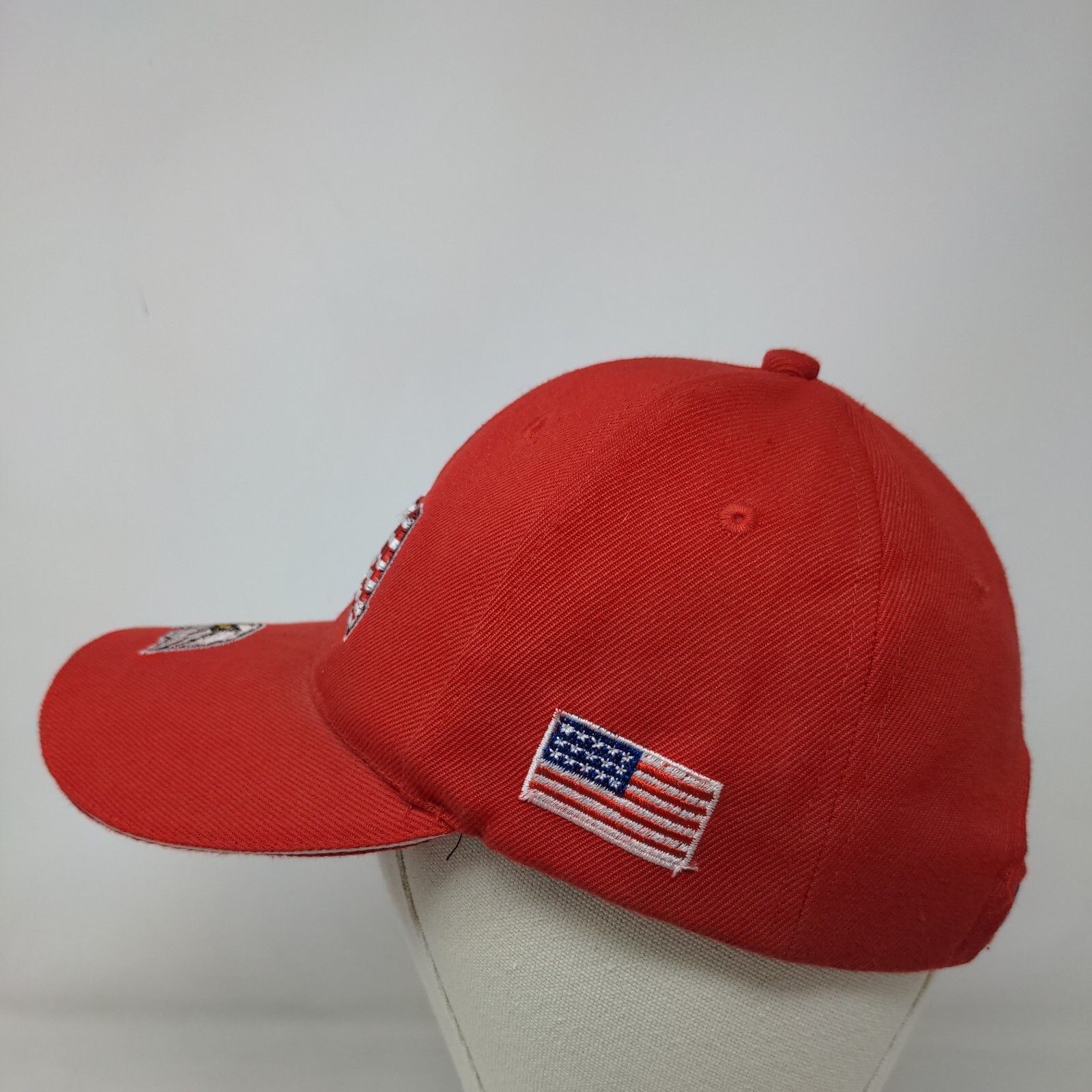 USA Eagle Strapback Hat Red One Size Embroidered … - image 3