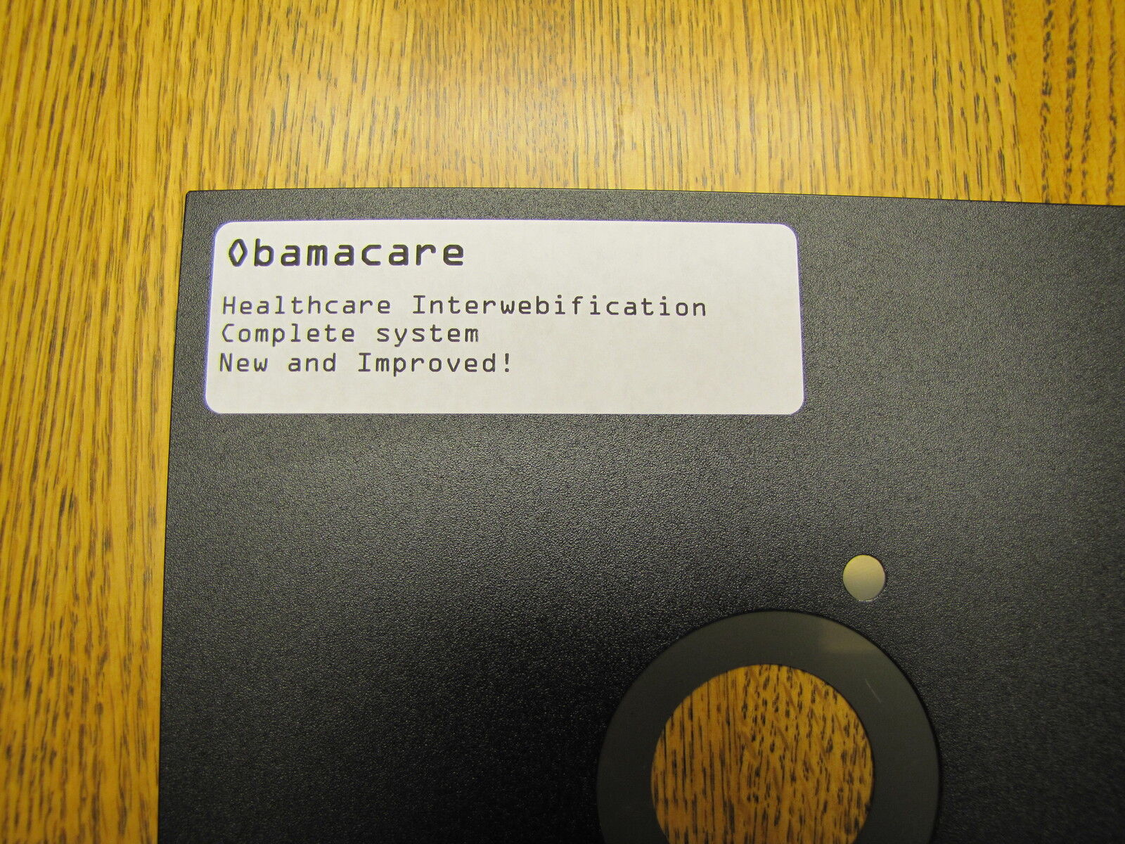 Vintage 8" Floppy Disk Obamacare Healthcare Interwebification, A Big Joke!