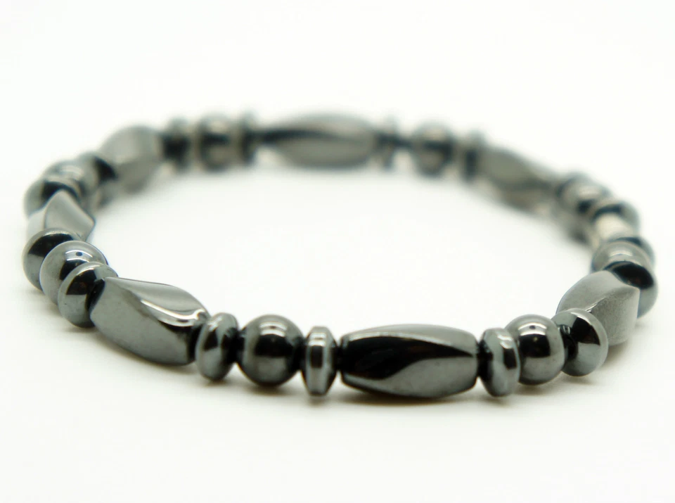 Браслет с гематитовыми бусинами магнитная застежка облегчение боли энергетический мощный 7,5 дюйма  - Изображение 3 из 4
