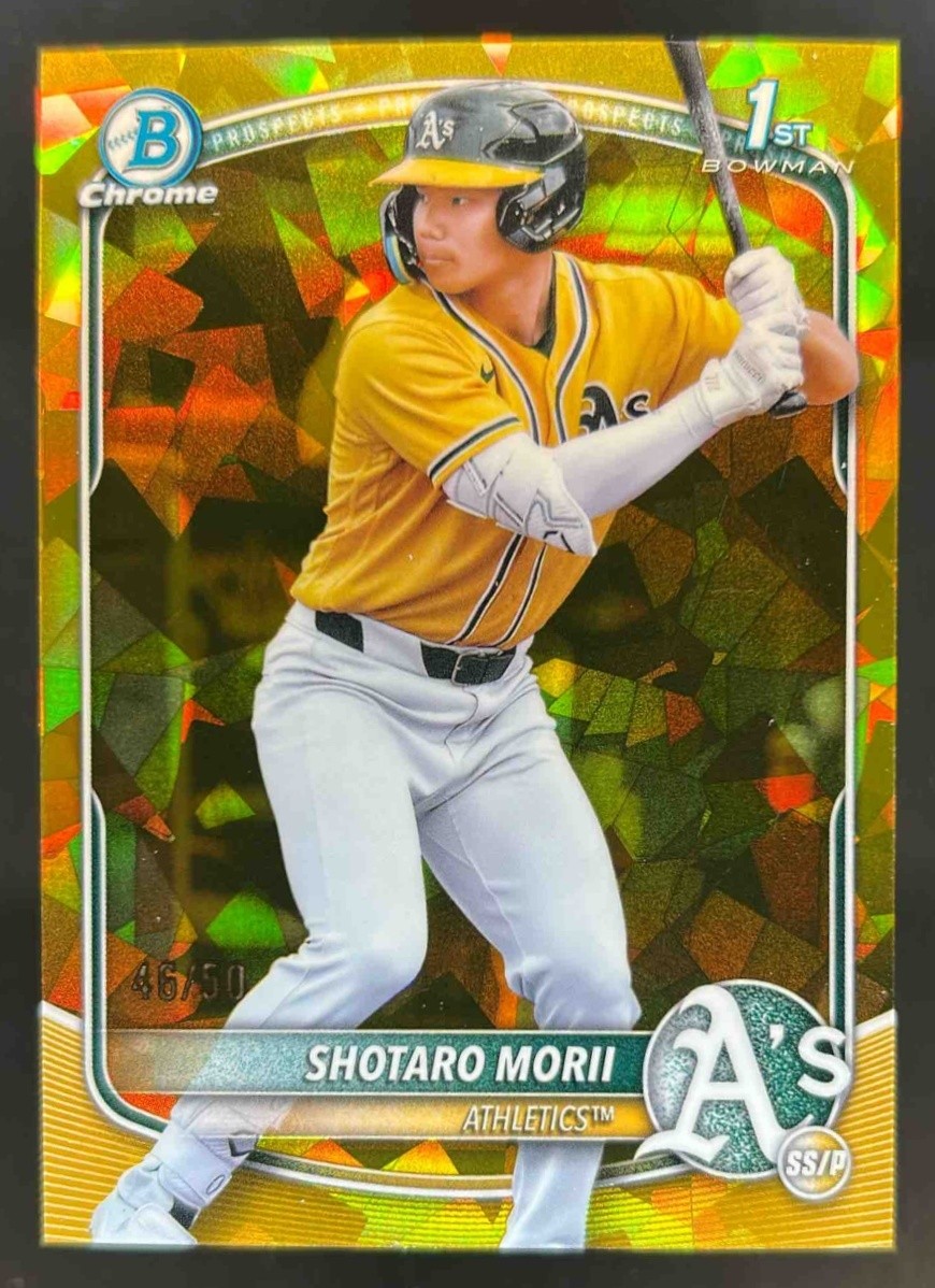 2025 Bowman Chrome Sapphire Shotaro Morii Gold Refractor 1st Prospect #46/50