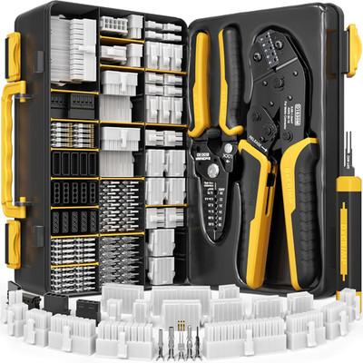 Mini-Fit Jr 4.2Mm Crimping Tool Kit (2-24 Pin) with SATA & LP4 Connectors, 16-26