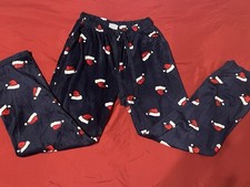 Santa Christmas Hat Navy Blue Velvety Pijama ...