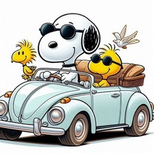 Snoopy's Car Sticker Car Truck Wall Mirror Phone Tumbler Bumper Window