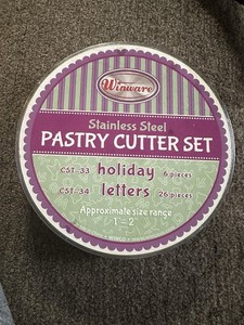 Winware Stainless Steel Pastry Cookie Cutter Set, Holiday Letters 26pcs