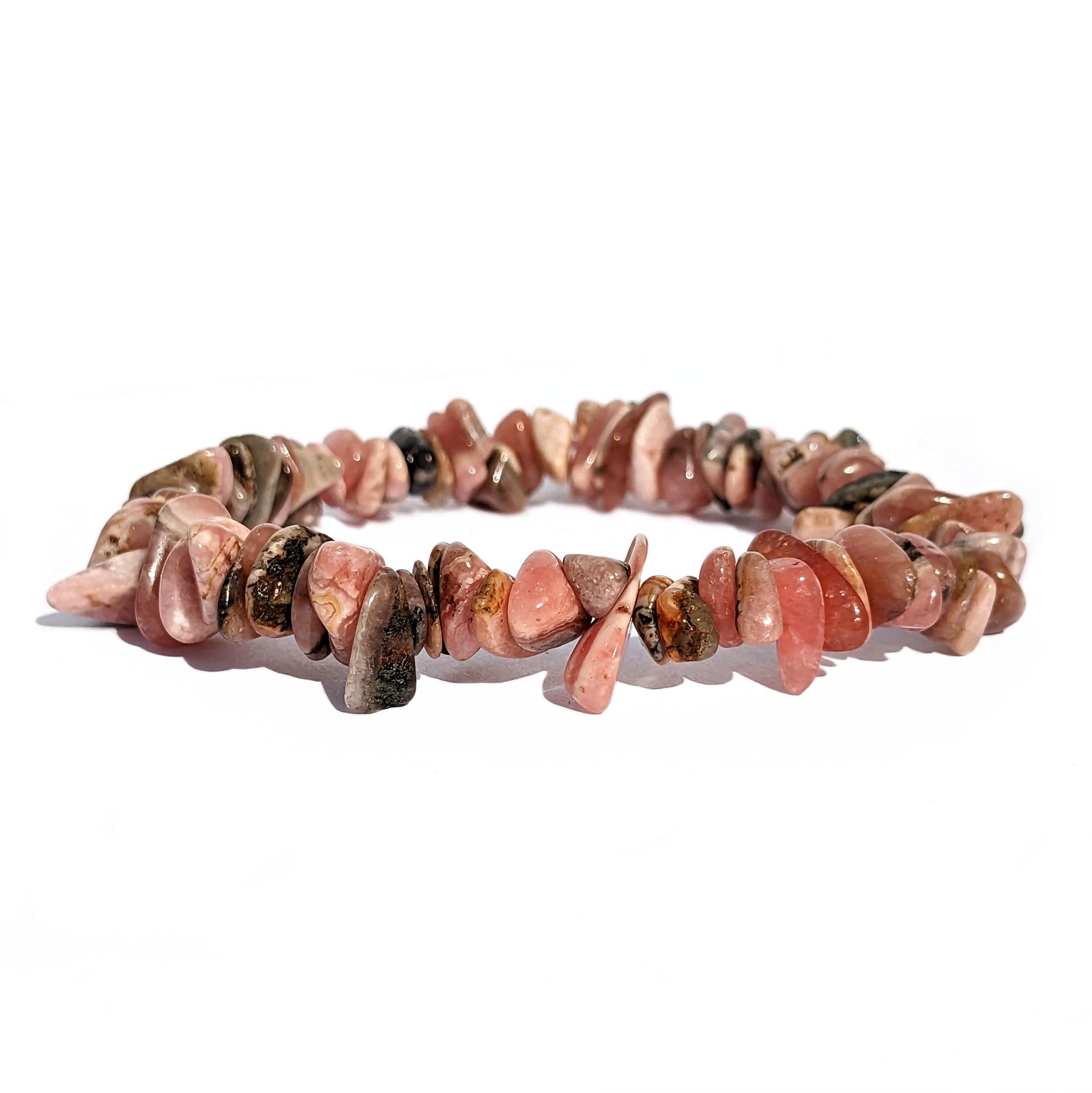 Bracelet Rhodochrosite Baroque contre le Stress et les Blocages du Cœur