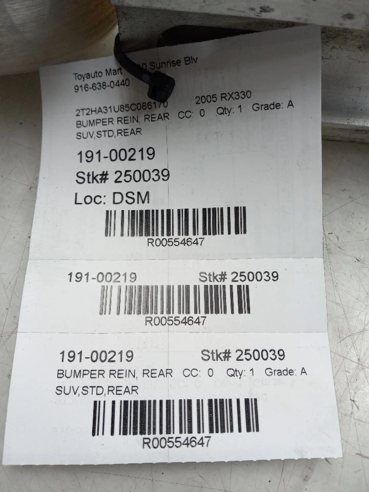 Refuerzo de parachoques trasero compatible con 06-09 LEXUS RX400h Foto 4 de 4