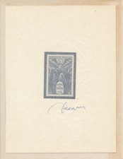 France 1951 N° 879 Journée du timbre wagon postal signé du graveur Decaris