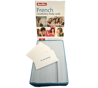 Berlitz French Vocabulary Study Cards 1000 Flash Cards Language Learning Set