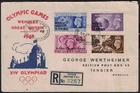 MOROCCO AGENCIES, SPANISH, 1948 KGVI OLYMPIC GAMES, ILLUSTRATED FIRST DAY COVER.