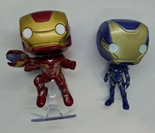Funko Pop! Marvel Avengers Iron Man 285 & Rescue 480 NO BOX Bobbleheads Lot