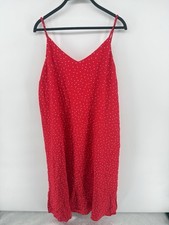 Gap Midi Cami Lined Polka Dot Dress Red Size XL