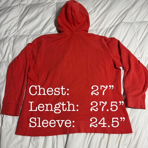 The North Face Hoodie Orange Pink Pocket Pullover Big Logo Spell Out Damen XL - Bild 2 von 5