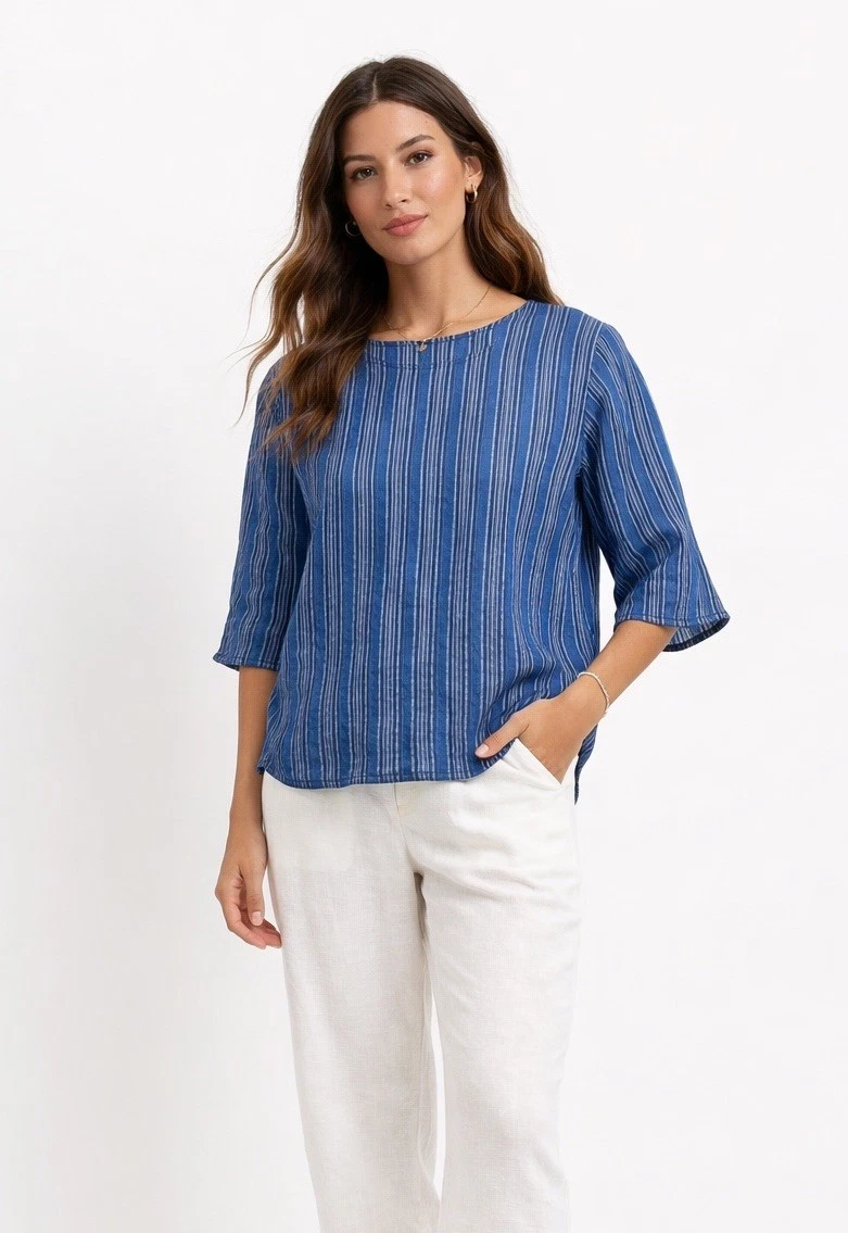 TORY BURCHストライプ七分袖チュニック Tory Burch Striped Tops for Women for sale | eBay