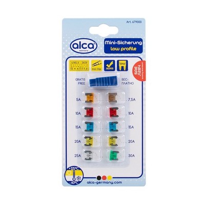 alca  Mini Flach Sicherungen (low profile) 5 - 30 A; 10 St. Blister