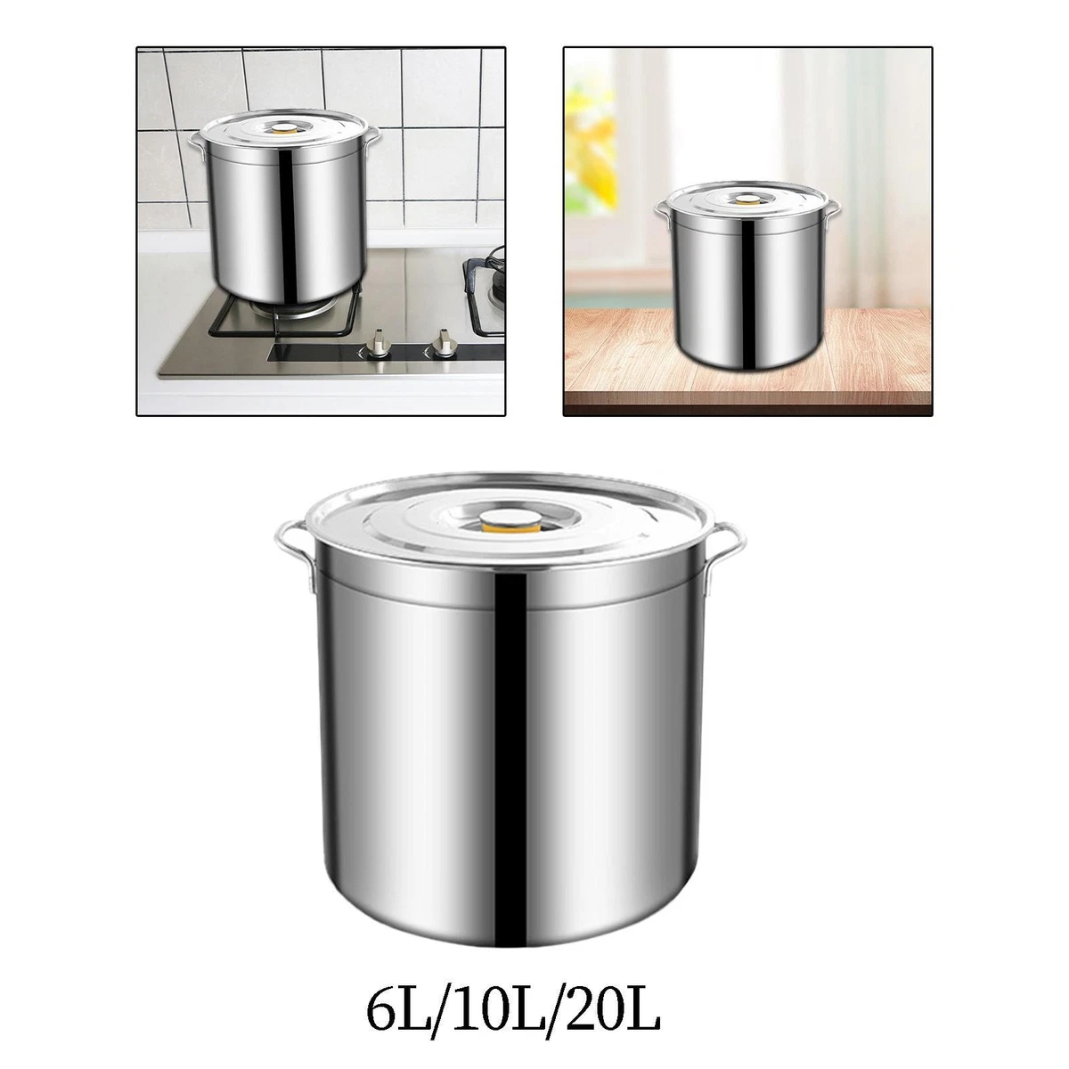 Pentola Elettrica 10L Con Inserti In Acciaio Inox: Riscaldatore Per Buffet E Feste, Temperatura Regolabile 35-80°C, Coperchio A Cerniera - 3