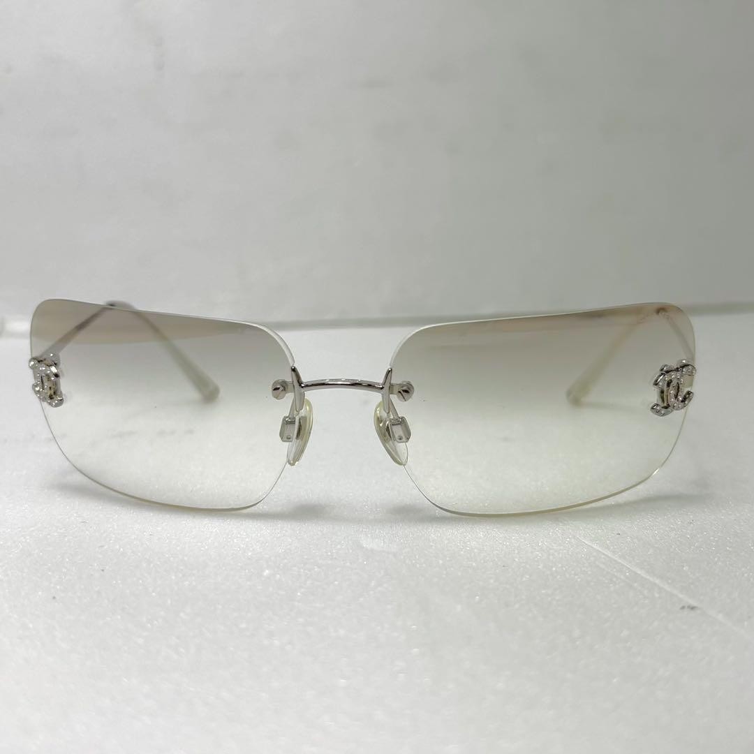 小物 CHANEL sunglasses coco y2k rhinestone CHANEL 4003 Rimless Sunglasses Y2K Rhinestone Star Coco Mark