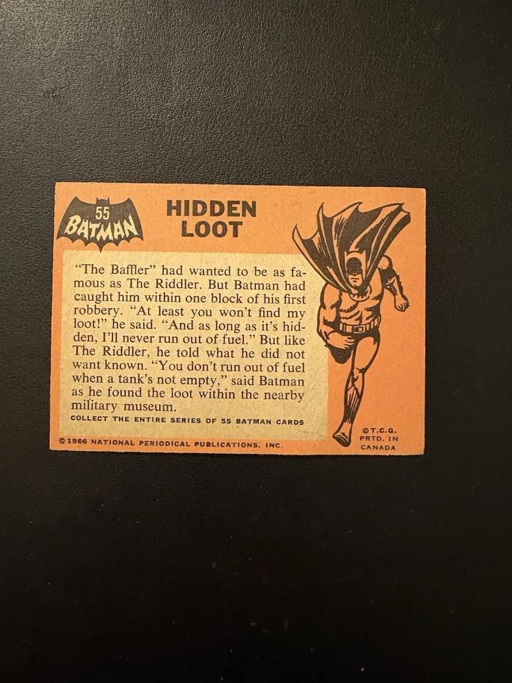 1966 OPC SET BREAK #55 HIDDEN LOOT LAST CARD PRINTED IN CANADA VG-EX! - Image 2 of 2