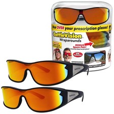 Battle Vision Wrap Around Sunglasses - 2PK