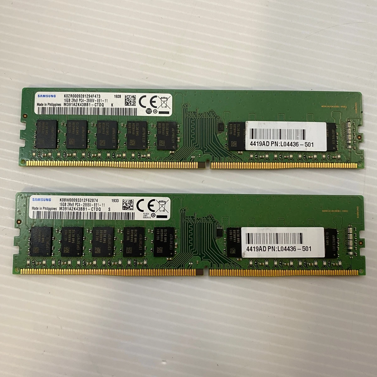 Samsung DDR4 SDRAM Memory (RAM) 2 Modules for sale | eBay