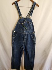 Vintage Key Imperial Work Farm Hipster Trucker Bib Overalls Men's Sz see measu