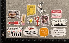Lot of 15 Assorted Friends TV Show Sitcom Stickers