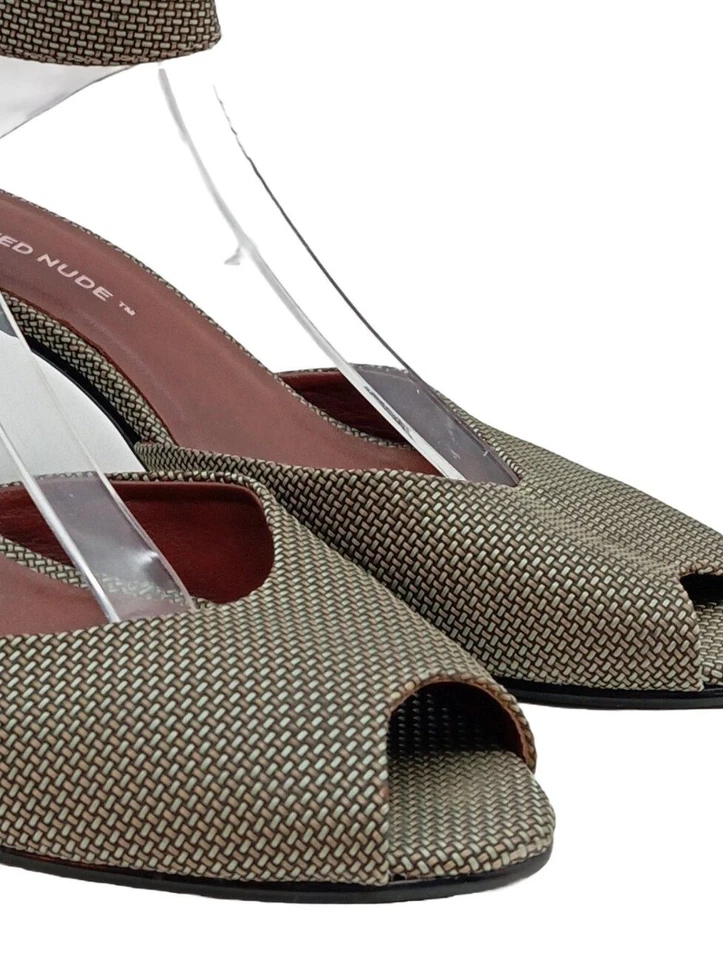 UNITED NUDE Escarpins Mary Jane Dames Escarpins T EU 39 kaki-brun élégant - Photo 3/4