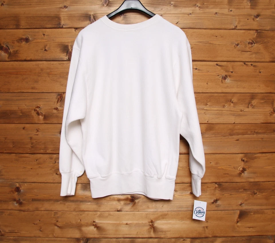 Sweat-Shirt Champion Reverse Wave Taille XL D'Occassion (Sa2192) Blanc Cru Made - Photo 2/4