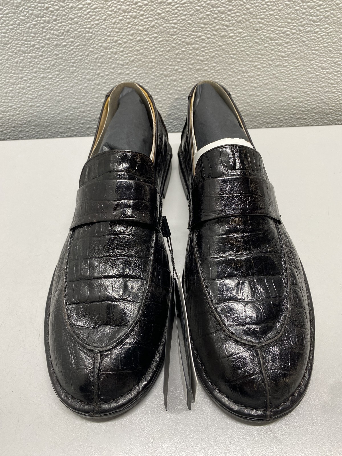Massimo Dutti Womens Coconut Engraved Moccasin Loafers Size 9 Black