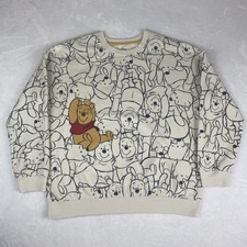 Disney Winnie the Pooh Graphic Sweater Womens Medium Sweatshirt Pullover Casual