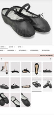 S0205t Ladies Dansoft Leather Ballet Shoes not returnable 6 C blk not returnabl