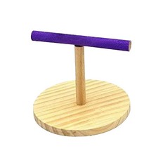 Wood Parrot Perch Toy Gym Bird Training Perch Stand for