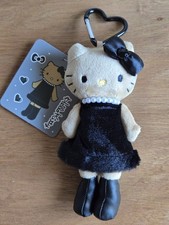New TAN Hello Kitty SANRIO in little black dress pearl tall w/ Keychain US SHIP
