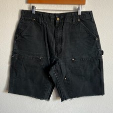 Carhartt black double knee work wear carpenter shorts