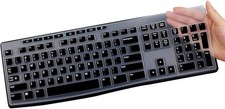 Logitech Keyboard Cover Skin - Removable  Washable Silicone Protector in Black