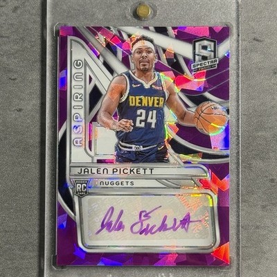 2023-24 Panini Spectra Aspiring Pink Cracked Ice /35 Jalen Pickett #AA-JPK Auto