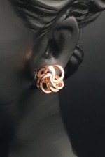 9ct Rose Gold Open Knot Stud Earrings
